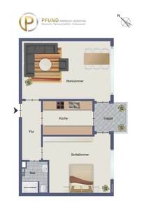 EG Grundriss Wohnung mitte