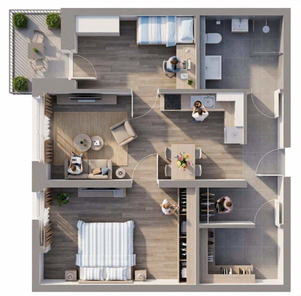 Die 3-Zimmer-Wohnung im Überblick