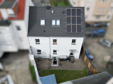 Rückansicht Vogelperspektive