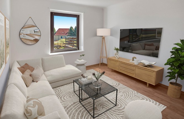 Ein Zimmer, welches durch Amphora Immobilien homegestaged wurde.
