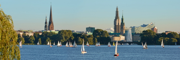 Panoramabild von Hamburg